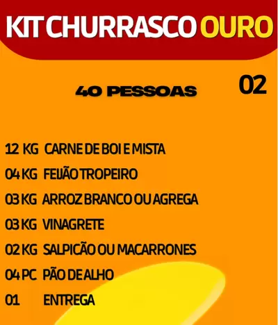 Kit Churrasco 40 pessoas